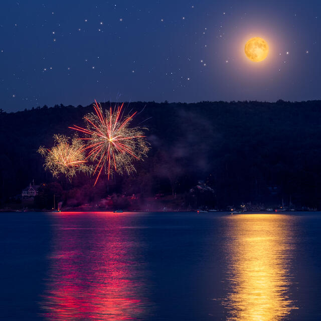 Celestial Fireworks print