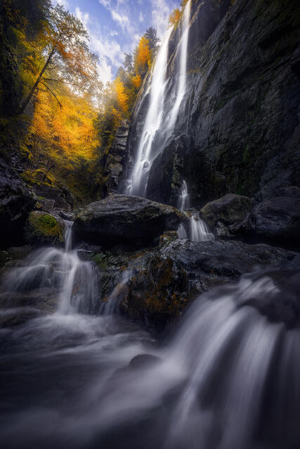 Rainbow Falls Autumn print