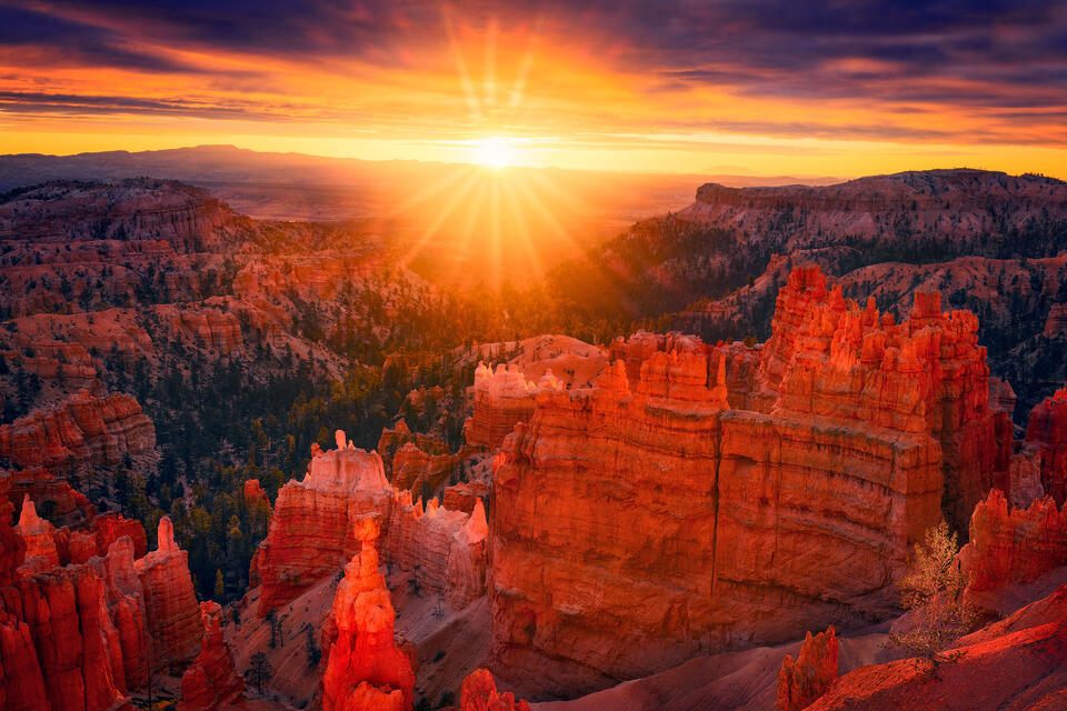 A winter sunrise lights up Thor's Hammer, arguably the most famous hoodoo in the world.