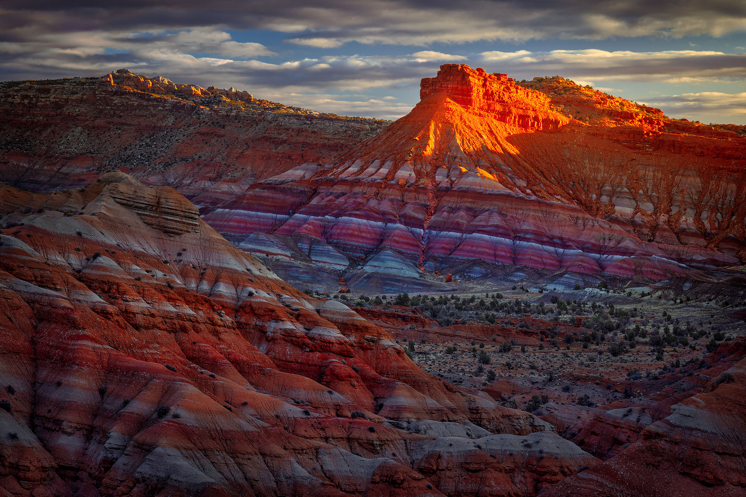 Color and Time Layers of color and time are revealed in the bentonite badlands of Southern Utah.